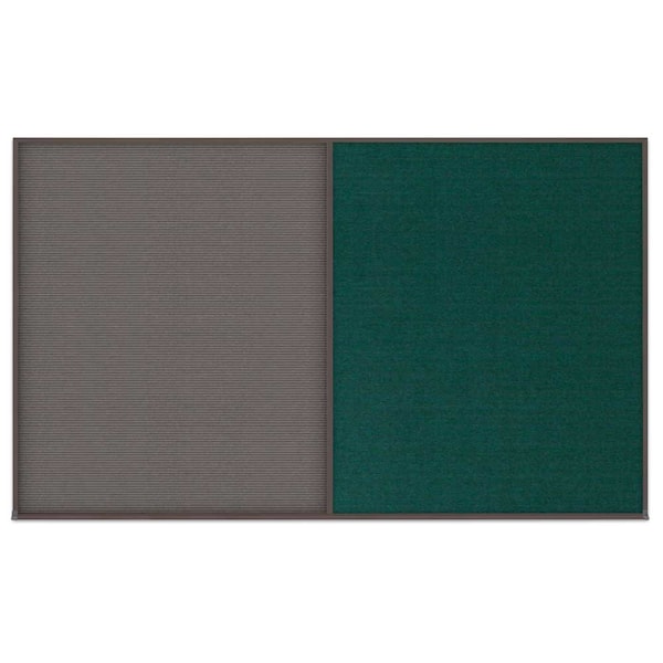 Triple Door Radius Corkboard, 72"x36", Hea, UV7015RC-SATIN-AMETHY